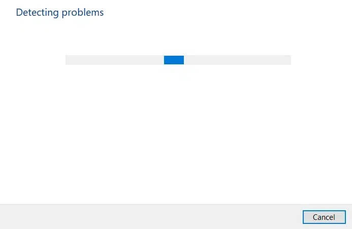 windows-troubleshooter-detecting-problems إصلاح جهاز USB غير معروف في Windows 10