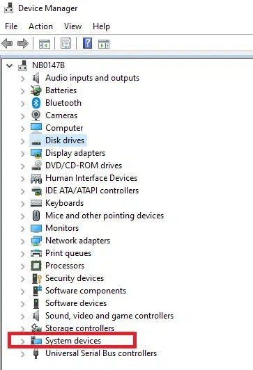 you-will-see-the-system-devices-on-the-main-panel إصلاح خطأ لم يتم ترحيل الجهاز على نظام التشغيل Windows 10