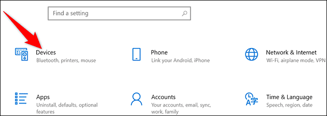 1-device-settings-windows-10 كيفية تعيين الطابعة الافتراضية على Windows 10 أو 11