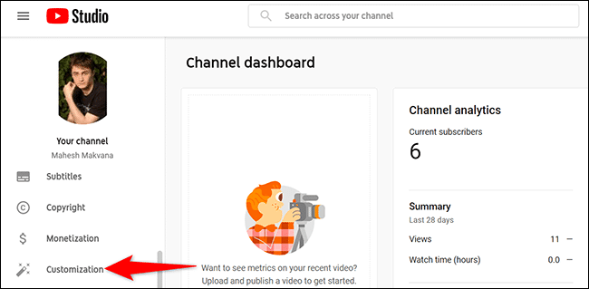 1-youtube-web-customization كيفية تغيير اسم قناتك على YouTube