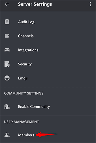 11-members-discord-mobile كيفية نقل ملكية الخادم على Discord