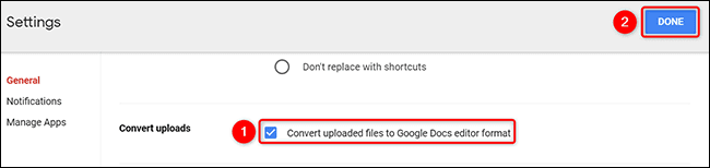 12-convert-office-to-google كيفية تحميل الملفات والمجلدات إلى Google Drive