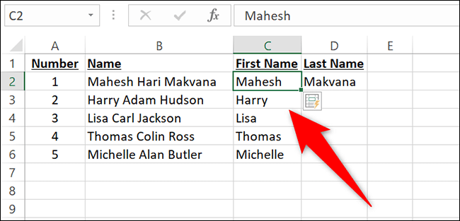 كيفية فصل الأسماء الأولى والأخيرة في Microsoft Excel - %categories