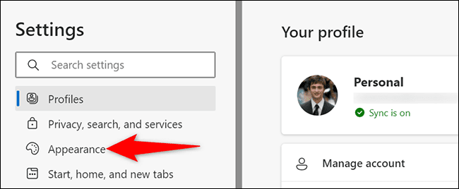 18-edge-appearance كيفية جعل Google صفحتك الرئيسية في Chrome أو Firefox أو Edge أو Safari