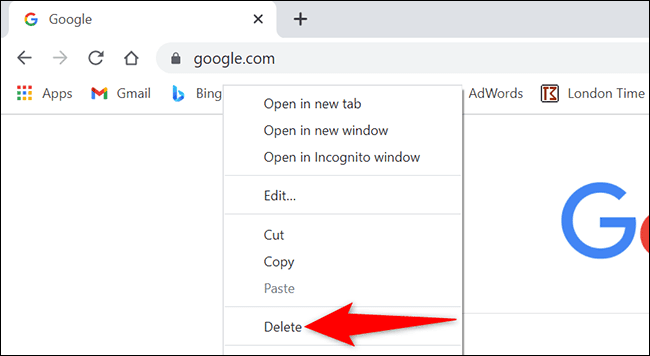 2-delete-single-bookmark كيفية حذف الإشارات المرجعية على Google Chrome