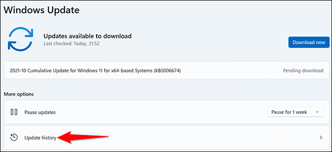 2-windows-update-history كيفية إلغاء تثبيت تحديث في Windows 11