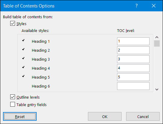 كيفية إنشاء وتحديث جدول محتويات في Microsoft Word - %categories