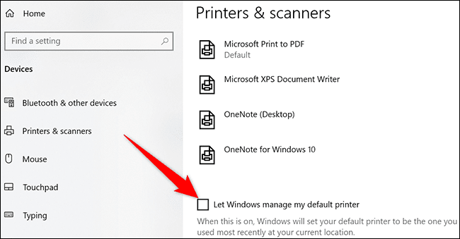 3-disable-default-printer-windows-10 كيفية تعيين الطابعة الافتراضية على Windows 10 أو 11