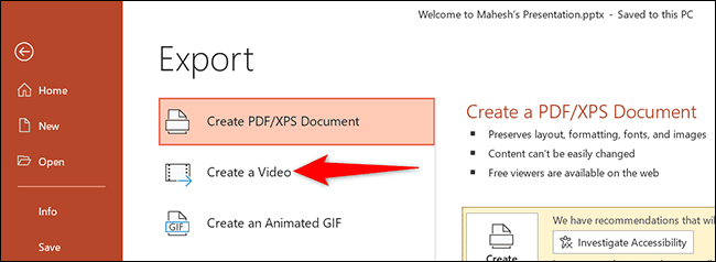 كيفية تحويل عرض تقديمي من Microsoft PowerPoint إلى مقطع فيديو - %categories