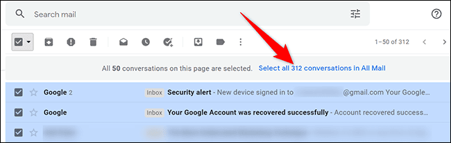 3-select-all-emails كيفية حذف جميع رسائل البريد الإلكتروني في Gmail