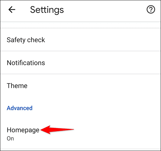 31-chrome-android-homepage كيفية جعل Google صفحتك الرئيسية في Chrome أو Firefox أو Edge أو Safari