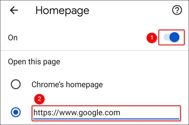 32-chrome-android-set-homepage كيفية جعل Google صفحتك الرئيسية في Chrome أو Firefox أو Edge أو Safari