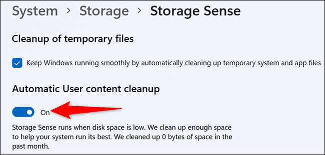 4-enable-storage-sense كيفية إفراغ سلة المحذوفات تلقائيًا في Windows 11