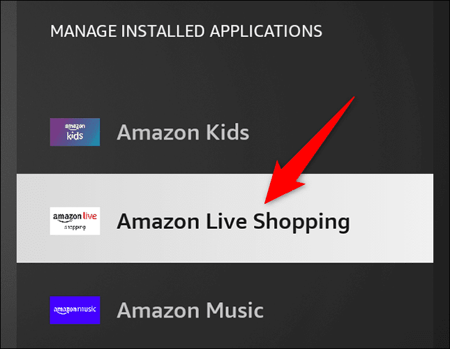 4-select-fire-tv-app كيفية مسح ذاكرة التخزين المؤقت على Amazon Fire TV