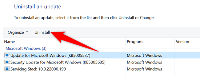 4-uninstall-an-update كيفية إلغاء تثبيت تحديث في Windows 11
