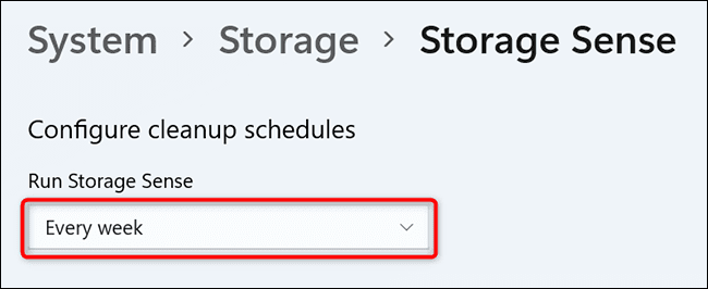 5-storage-sense-run-frequency كيفية إفراغ سلة المحذوفات تلقائيًا في Windows 11