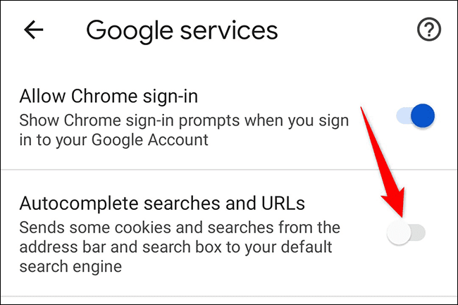 8-chrome-android-disable-search-suggestions كيفية تعطيل اقتراحات البحث في شريط العناوين في Google Chrome