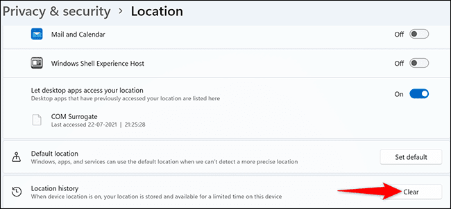 9-clear-location-cache كيفية مسح ذاكرة التخزين المؤقت على Windows 11