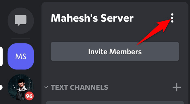 9-server-menu-discord-mobile كيفية نقل ملكية الخادم على Discord