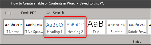 So erstellen und aktualisieren Sie ein Inhaltsverzeichnis in Microsoft Word – %categories