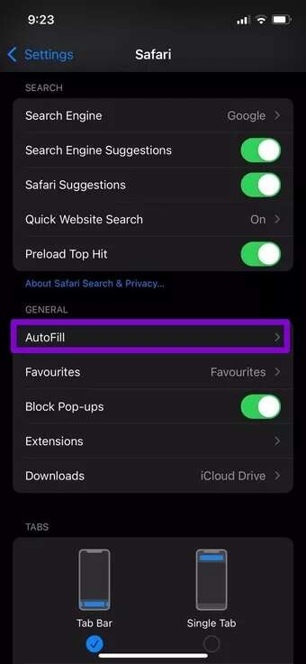 Autofill-Settings-on-iPhone_7c4a12eb7455b3a1ce1ef1cadcf29289-340x737 أفضل 7 طرق لإصلاح تعطل Safari على iPhone