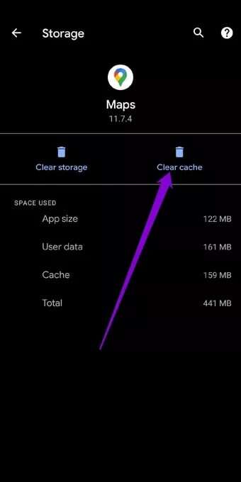 Clear-Google-Maps-Cache_7c4a12eb7455b3a1ce1ef1cadcf29289-340x680 أفضل 8 طرق لإصلاح تعطل خرائط Google Maps على Android