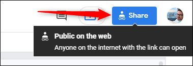 Click-the-share-button. كيفية إلغاء مشاركة مستند Google Doc