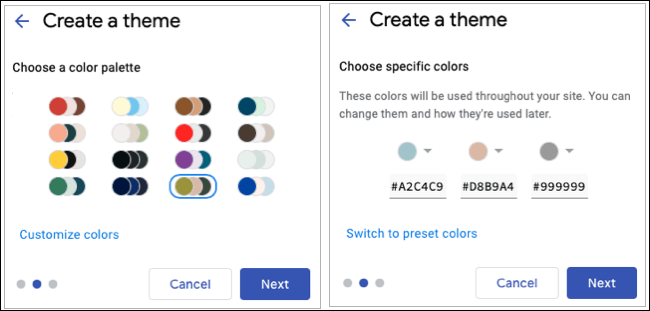 ColorTheme-GoogleSitesCustomTheme كيفية تصميم قالب مخصص على Google Sites
