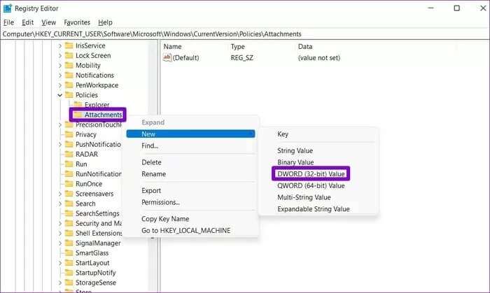 Create-DWORD-Value-In-Registry_935adec67b324b146ff212ec4c69054f-700x419 أفضل 5 طرق لإصلاح خطأ فشل فحص الفيروسات في Google Chrome