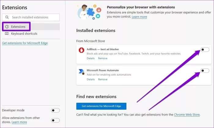 Disable-Extensions-in-Edge_935adec67b324b146ff212ec4c69054f-700x420 أهم 7 طرق لإصلاح عدم تنزيل الملفات على Microsoft Edge