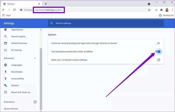 Disable-Hardware-Acceleration-in-Chrome_935adec67b324b146ff212ec4c69054f-700x449 أهم 7 طرق لإصلاح اختفاء مؤشر الماوس في Google Chrome