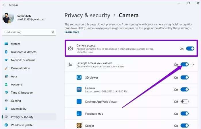 Enable-Camera-Permissions_935adec67b324b146ff212ec4c69054f-700x449 أفضل 8 طرق لإصلاح عدم عمل الكاميرا على Windows 11