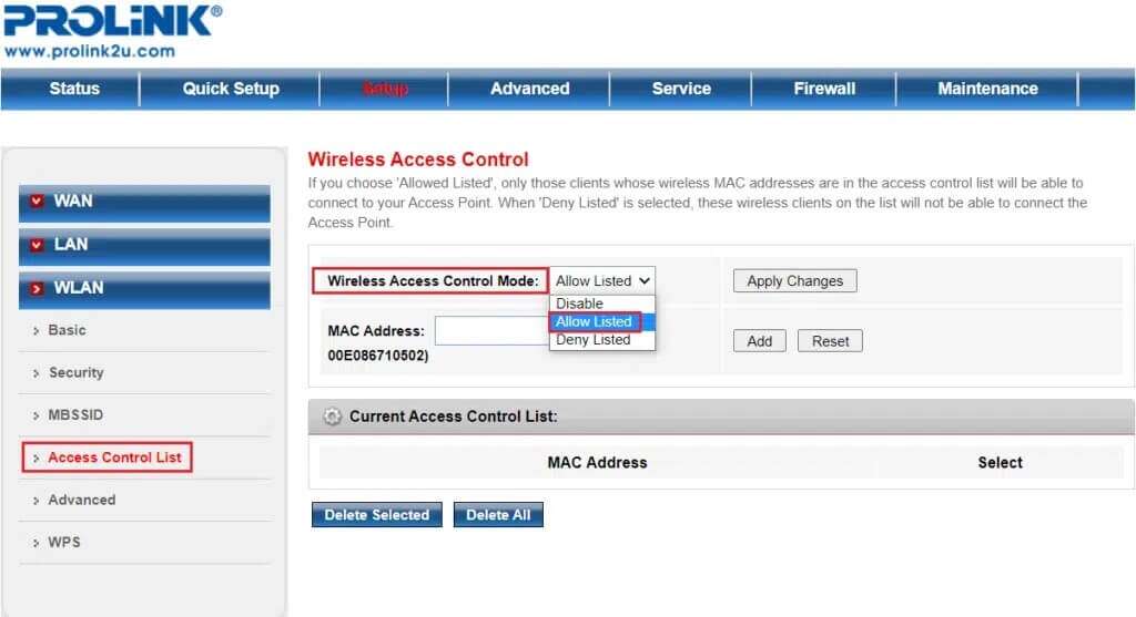 Enable-the-Wireless-Access-Control-option-in-PROLINK-adsl-router-settings-1024x557-1-1024x557 كيفية زيادة سرعة الإنترنت في Windows 11