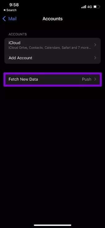 Fetch-New-Data_7c4a12eb7455b3a1ce1ef1cadcf29289-340x736 أفضل 7 طرق لإصلاح عدم تنزيل البريد الإلكتروني من الخادم لـ iPhone