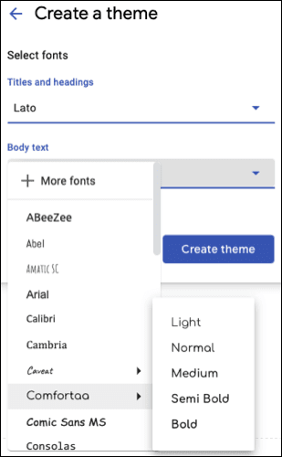 FontsTheme-GoogleSitesCustomTheme كيفية تصميم قالب مخصص على Google Sites
