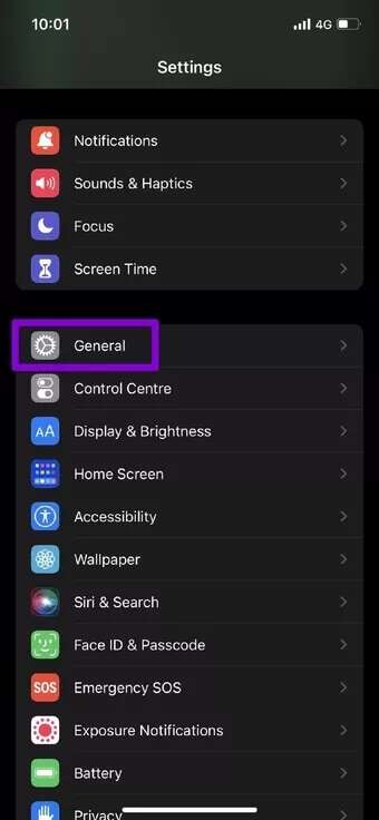 Genreal-Settings-iPhone_7c4a12eb7455b3a1ce1ef1cadcf29289-340x736 أفضل 7 طرق لإصلاح عدم تنزيل البريد الإلكتروني من الخادم لـ iPhone