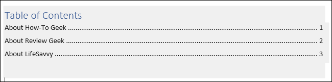 So erstellen und aktualisieren Sie ein Inhaltsverzeichnis in Microsoft Word – %categories
