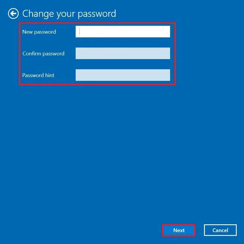 New-password-confirm-password-hint-win-11-842x842 كيفية تغيير رقم التعريف الشخصي PIN في Windows 11