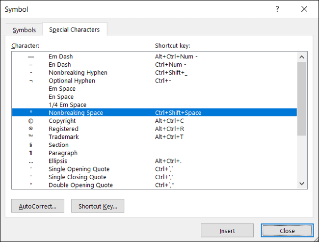 NonbreakingSpace-WordSameLine كيفية الحفاظ على الكلمات على نفس السطر في Microsoft Word