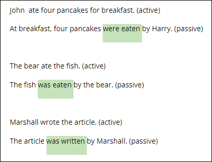 Passive-voice-highlighted-in-Google-Docs. كيفية البحث في Google Docs