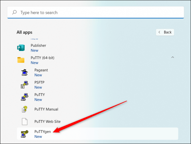 PuTTYStartMenu-650x489-1 كيفية إنشاء مفاتيح SSH في Windows 10 و Windows 11