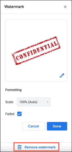 Remove-GoogleDocsWatermark كيفية إدراج صورة كعلامة مائية في Google Docs