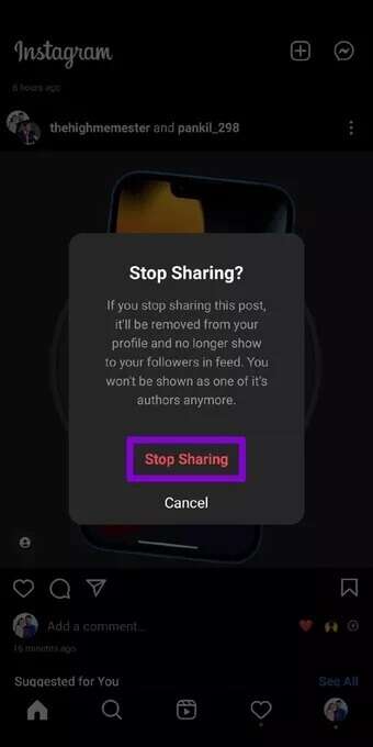 Remove-Yourself-from-Collab-on-Instagram_7c4a12eb7455b3a1ce1ef1cadcf29289-340x680 استخدام ميزة Collab (التعاون) في Instagram