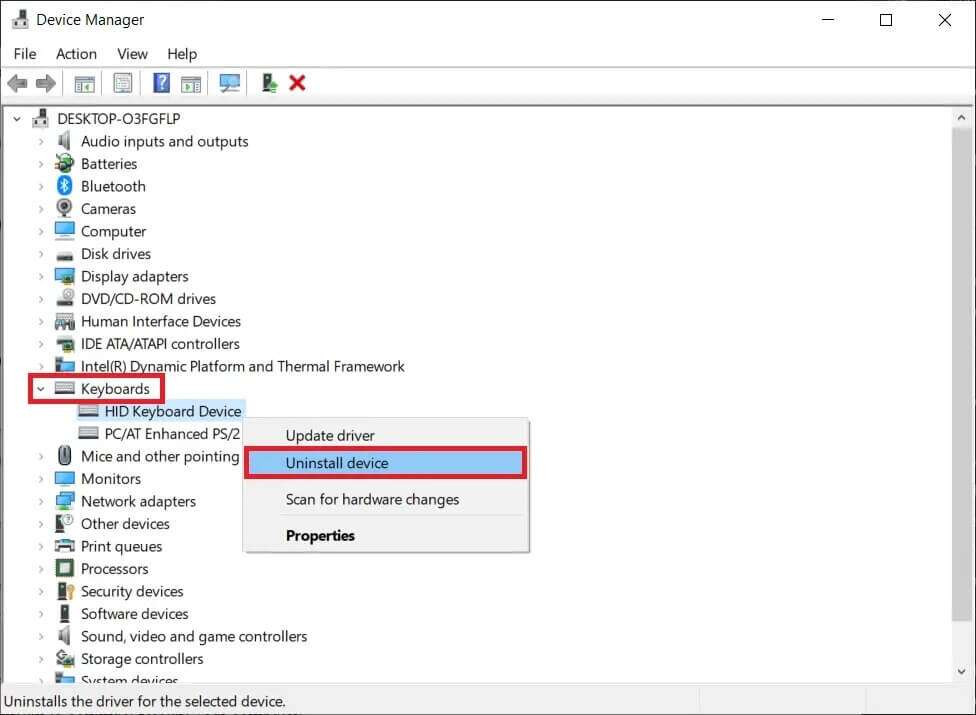 Right-click-on-your-computer-keyboard-and-select-Uninstall-Device-976x715 إصلاح شاشة الموت الصفراء على Windows 10