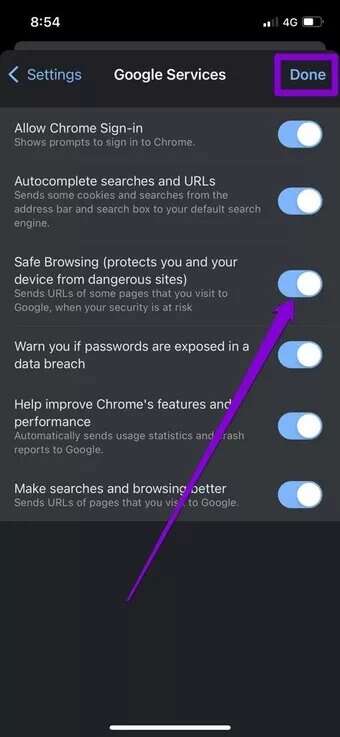 Safe-Browsing-on-iPhone_7c4a12eb7455b3a1ce1ef1cadcf29289-340x737 كيفية تشغيل وضع الحماية المحسّنة في Google Chrome