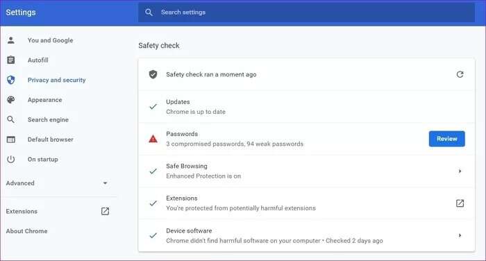 Safety-Check-Results-in-Chrome_2021-11-07-105225_935adec67b324b146ff212ec4c69054f-700x376 كيفية تشغيل وضع الحماية المحسّنة في Google Chrome