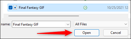 Select-a-video-or-GIF. كيفية الحصول على خلفيات حية متحركة على Windows 11