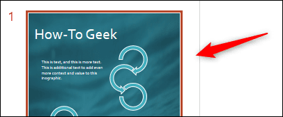 Select-the-slide-youd-like-to-save. كيف تصنع انفوجرافيك في Microsoft PowerPoint