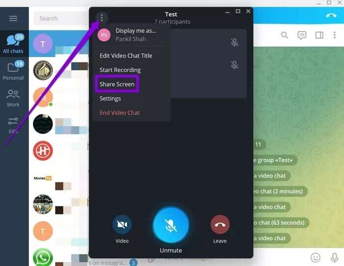 كيفية مشاركة الشاشة في Telegram على الهاتف المحمول والحاسوب - %categories