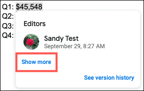 ShowMore-GoogleDocsShowEditors كيف ترى من قام بتحرير نص معين في Google Docs